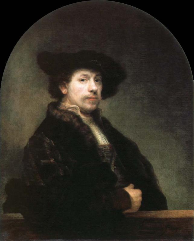 Rembrandt van rijn self portrait at the age of 34 France oil painting art